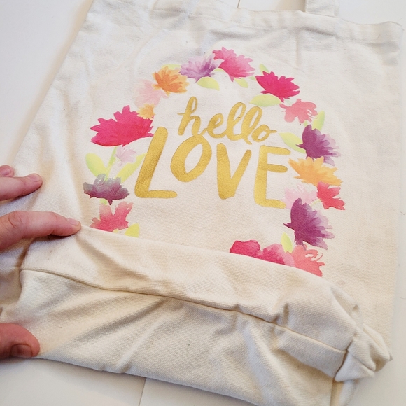 🌼Hello💓love Canvas Tote - Picture 7 of 10
